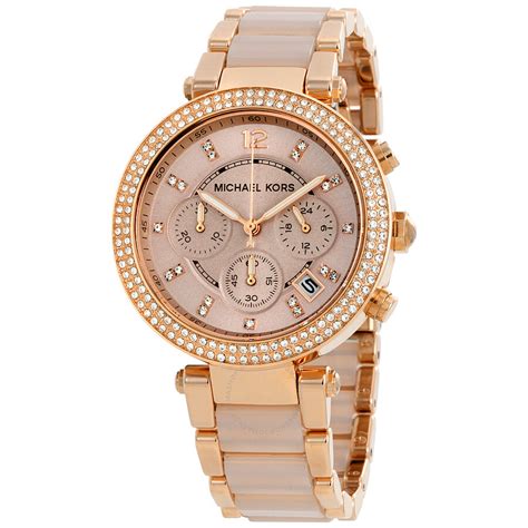 michael kors women's parker blue watch|Michael Kors mk5896.